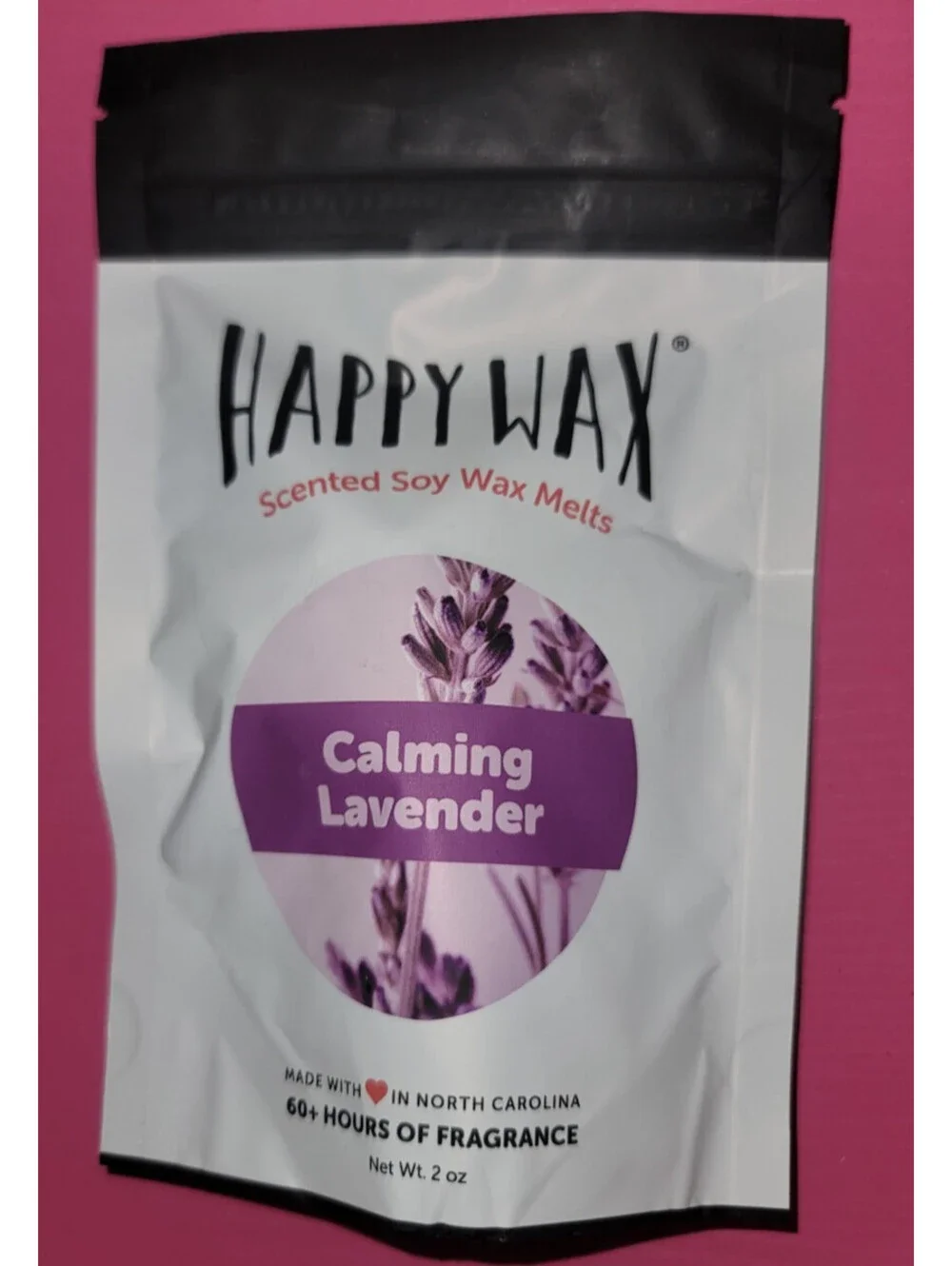 HAPPY WAX SCENTED SOY WAX MELTS - CALMING LAVENDER 2 OZ NEW